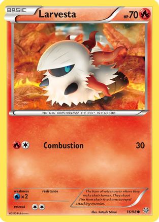 Larvesta - Reverse Holofoil XY Ancient Origins - Common