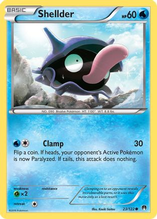 Shellder (23) (23) 023/122 - Reverse Holofoil XY BREAKpoint - Common