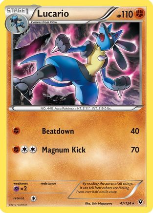 Lucario (47) (47) 047 XY Fates Collide - Rare