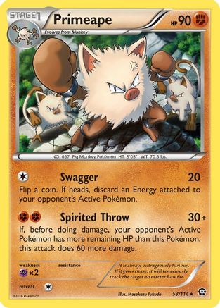 Primeape XY Steam Siege - Rare
