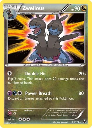 Zweilous/114 - Reverse Holofoil XY Steam Siege - Uncommon