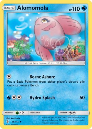Alomomola 036 - Reverse Holofoil SM Guardians Rising - Uncommon