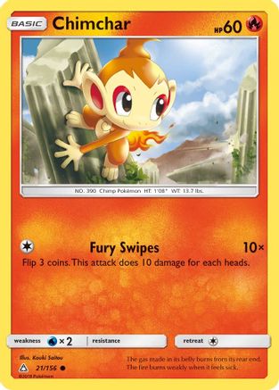 Chimchar (21) - Reverse Holofoil SM Ultra Prism - Common