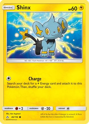 Shinx (46) (46) 046/156 - Reverse Holofoil SM Ultra Prism - Common