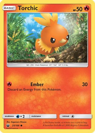Torchic (25) (25) 025 - Reverse Holofoil SM Celestial Storm - Common