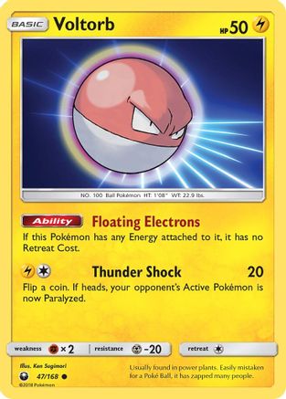 Voltorb/168 - Reverse Holofoil SM Celestial Storm - Common