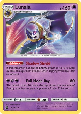 Lunala - Holofoil SM Celestial Storm - Holo Rare