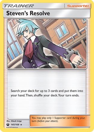Steven's Resolve - Reverse Holofoil SM Celestial Storm - Holo Rare