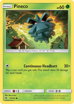 Pineco SM Lost Thunder - Common