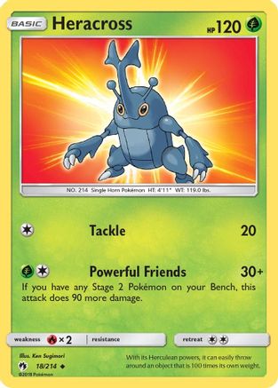 Heracross/214 - Reverse Holofoil SM Lost Thunder - Uncommon