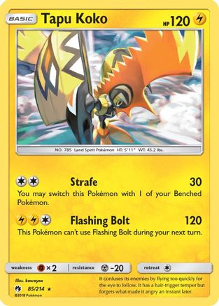 Tapu Koko - Reverse Holofoil SM Lost Thunder - Holo Rare