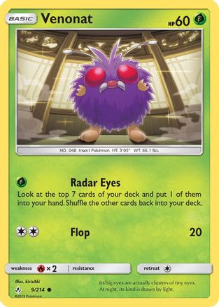 Venonat (9) (9) 009 - Reverse Holofoil SM Unbroken Bonds - Common