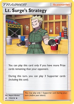 Lt. Surge's Strategy 178 SM Unbroken Bonds - Uncommon
