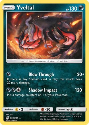 Yveltal 139 - Reverse Holofoil SM Unified Minds - Holo Rare
