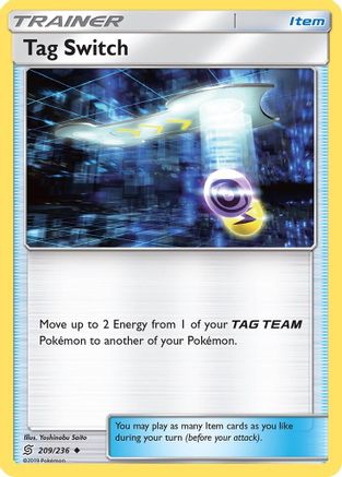 Tag Switch - Reverse Holofoil SM Unified Minds - Uncommon