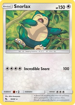 Snorlax 050 Hidden Fates - Rare