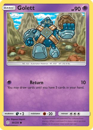 Golett - Reverse Holofoil SM Cosmic Eclipse - Common