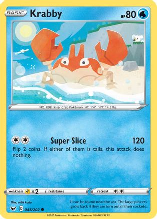 Krabby (043) (043) 043 SWSH01 Sword & Shield Base Set - Common