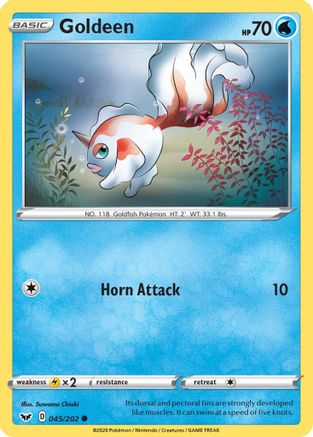 Goldeen (045) (045) 045 - Reverse Holofoil SWSH01 Sword & Shield Base Set - Common
