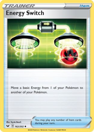 Energy Switch 162 - Reverse Holofoil SWSH01 Sword & Shield Base Set - Uncommon