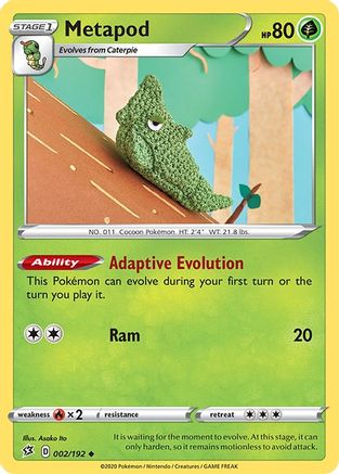 Metapod 002 SWSH02 Rebel Clash - Uncommon