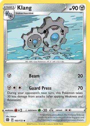 Klang 103 - Reverse Holofoil SWSH09 Brilliant Stars - Uncommon