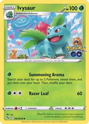 Ivysaur 002 Pokemon GO - Uncommon