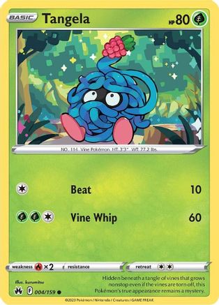Tangela 004 - Reverse Holofoil Crown Zenith - Common