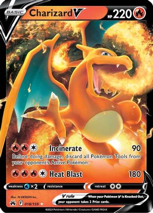 Charizard V 018 - Holofoil Crown Zenith - Ultra Rare