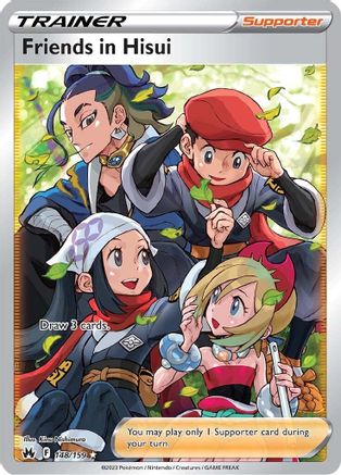 Friends in Hisui (Full Art) 148 - Holofoil Crown Zenith - Ultra Rare