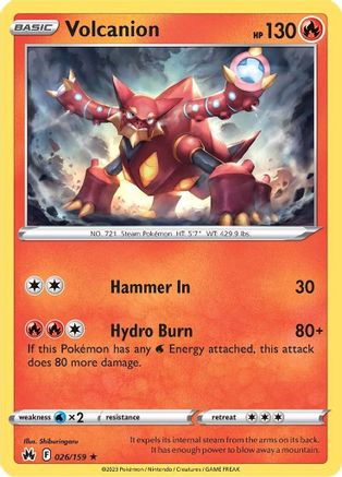 Volcanion 026 - Holofoil Crown Zenith - Holo Rare