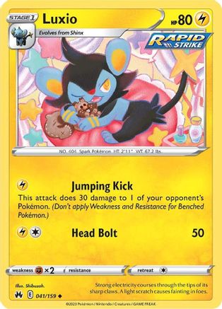 Luxio (41) (41) 041 - Reverse Holofoil Crown Zenith - Uncommon