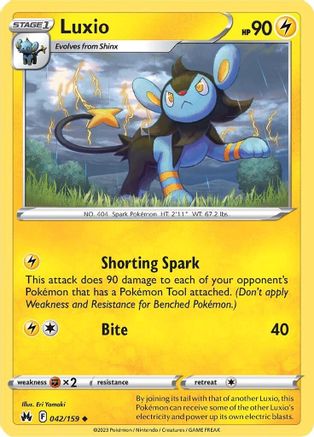 Luxio (42) (42) 042 - Reverse Holofoil Crown Zenith - Uncommon