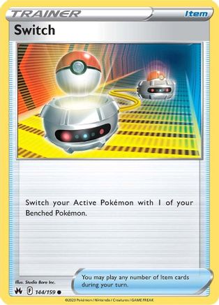 Switch 144 - Reverse Holofoil Crown Zenith - Common