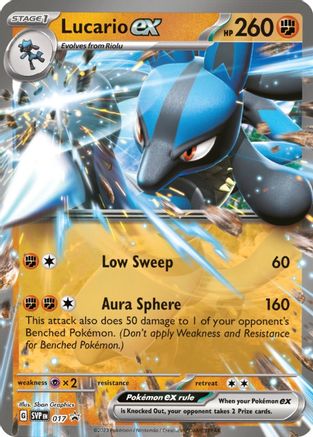 Lucario ex 017 - Holofoil SV Scarlet & Violet Promo Cards - Promo