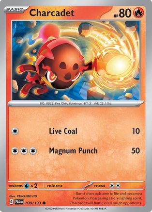 Charcadet 039/193 - Reverse Holofoil SV02 Paldea Evolved - Common