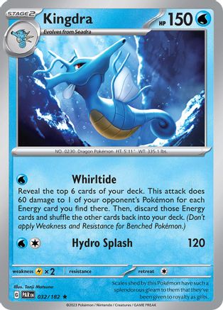 Kingdra 032 - Reverse Holofoil SV04 Paradox Rift - Rare