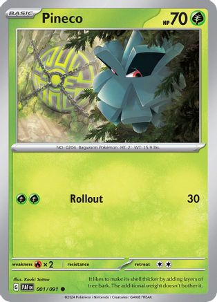 Pineco 001/091 SV Paldean Fates - Common