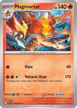 Magmortar 010 - Holofoil SV Paldean Fates - Rare