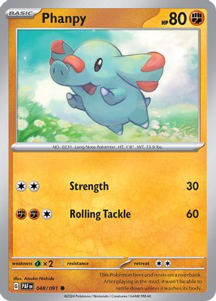 Phanpy 048 SV Paldean Fates - Common