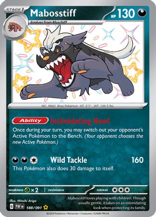 Mabosstiff 188/091 - Holofoil SV Paldean Fates - Shiny Rare