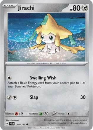 Jirachi 098 - Reverse Holofoil SV07 Stellar Crown - Uncommon