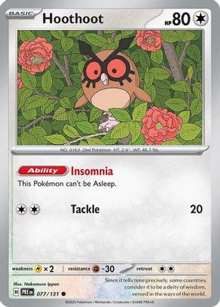 Hoothoot 077 SV Prismatic Evolutions - Common