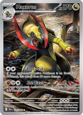 Haxorus 147/086 - Holofoil SV Black Bolt - Illustration Rare