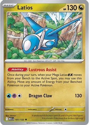 Latios 101 - Reverse Holofoil ME01 Mega Evolution - Uncommon
