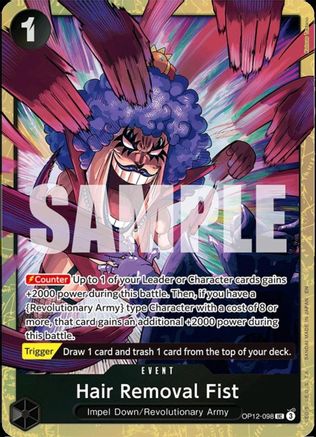 Hair Removal Fist (Premium Card Collection -Best Selection Vol. 5-) (OP12-098) - One Piece Promotion Cards Foil
