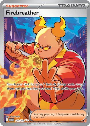 Firebreather 119/094 - Holofoil ME02 Phantasmal Flames - Ultra Rare