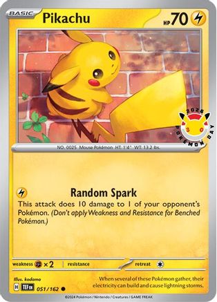 Pikachu (Pokemon Day 2026) 051/162 - Holofoil Miscellaneous Cards & Products - Common