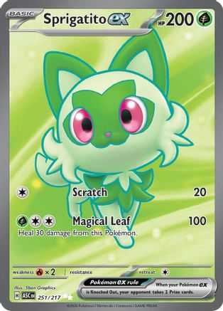 Sprigatito ex 251 - Holofoil ME Ascended Heroes - Ultra Rare