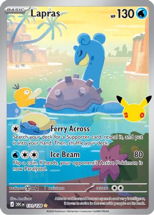Lapras 131/128 - Holofoil ME 30th Celebration - Illustration Rare